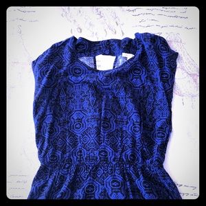 Black and Blue Romper short